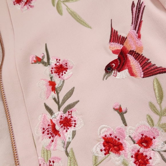 Ted Baker pink embroidered bomber jacket - Picture 7 of 7